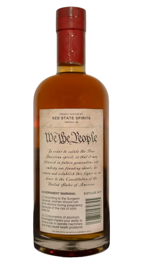 True American Bourbon bottle back